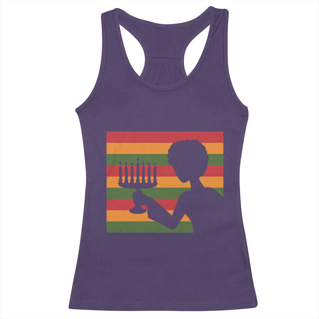 Kwanzaa Umoja Family African Woman Seven Principles Gift Racerback Tank Top TS12 Purple Print Your Wear