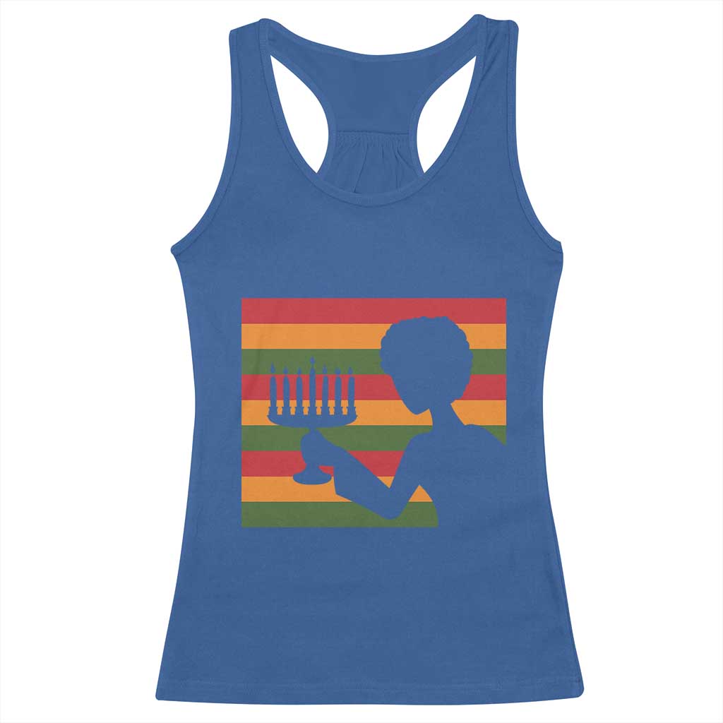 Kwanzaa Umoja Family African Woman Seven Principles Gift Racerback Tank Top TS12 Royal Blue Print Your Wear