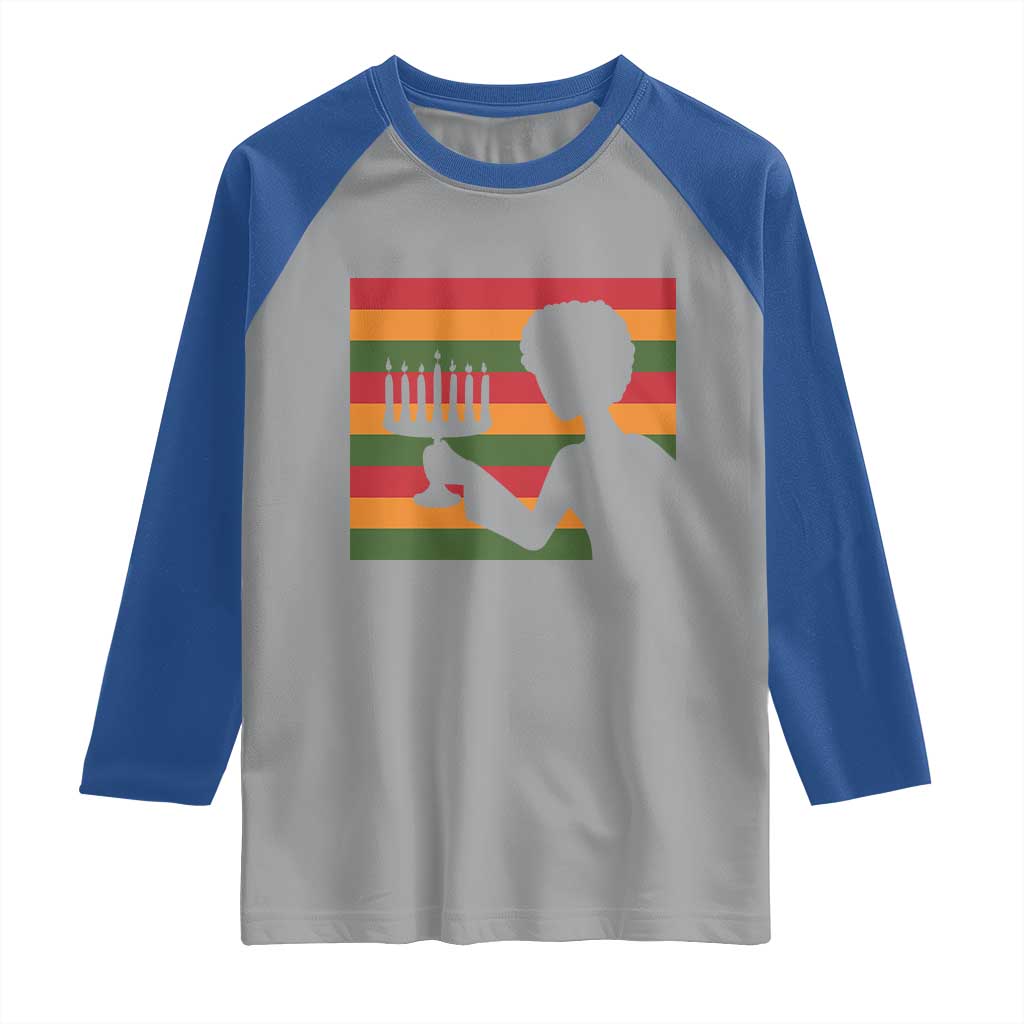 Kwanzaa Umoja Family African Woman Seven Principles Gift Raglan Shirt TS12 Sport Gray Royal Print Your Wear