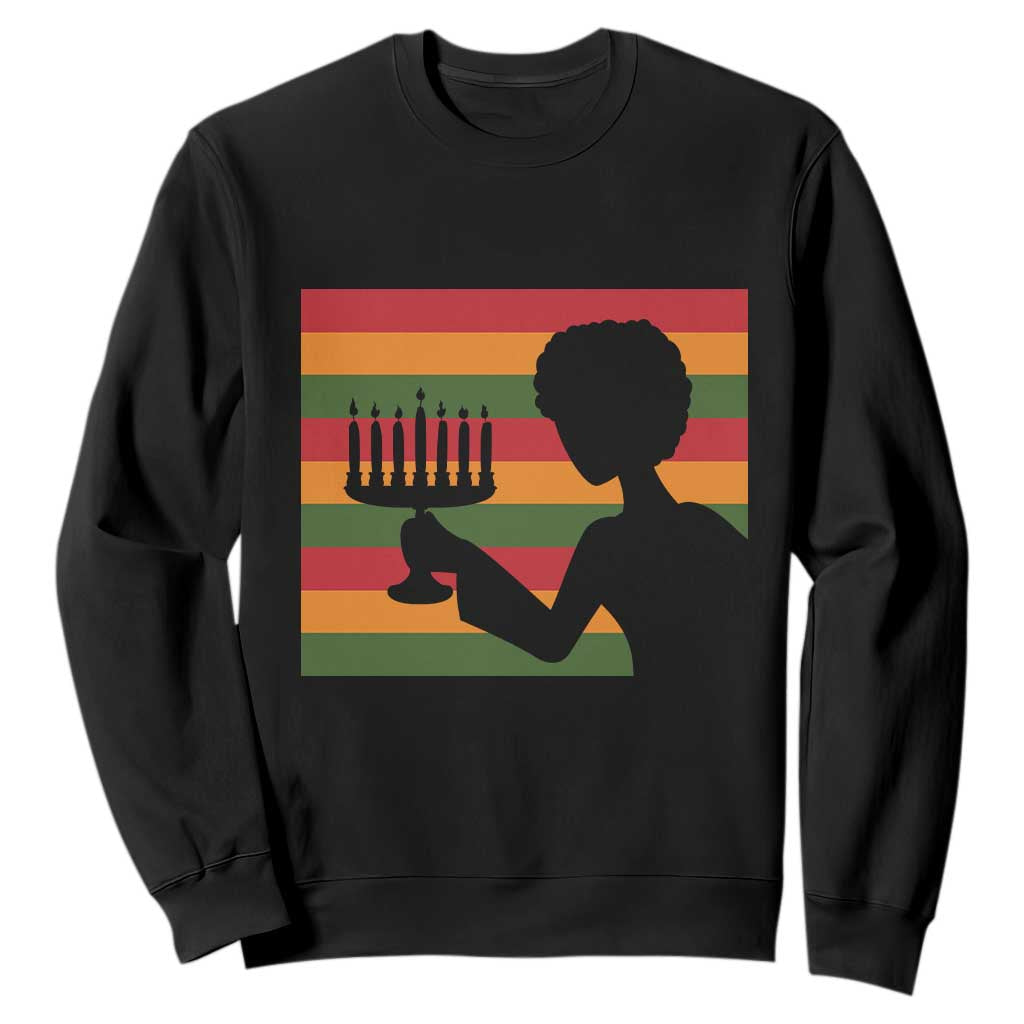 Kwanzaa Umoja Family African Woman Seven Principles Gift Sweatshirt - Print Your Wear