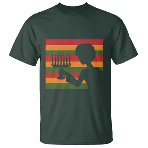 Kwanzaa Umoja Family African Woman Seven Principles Gift T Shirt TS12 Dark Forest Green Print Your Wear