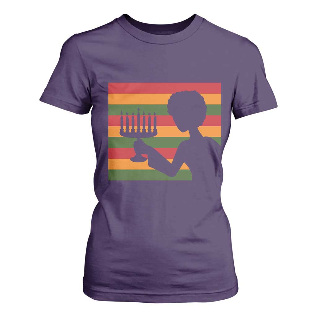 Kwanzaa Umoja Family African Woman Seven Principles Gift T Shirt For Women TS12 Purple Print Your Wear