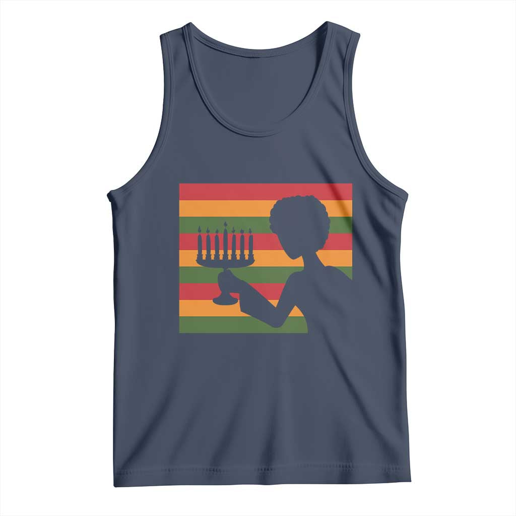 Kwanzaa Umoja Family African Woman Seven Principles Gift Tank Top TS12 Navy Print Your Wear