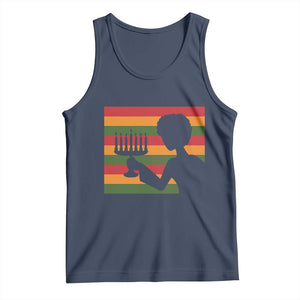 Kwanzaa Umoja Family African Woman Seven Principles Gift Tank Top TS12 Navy Print Your Wear