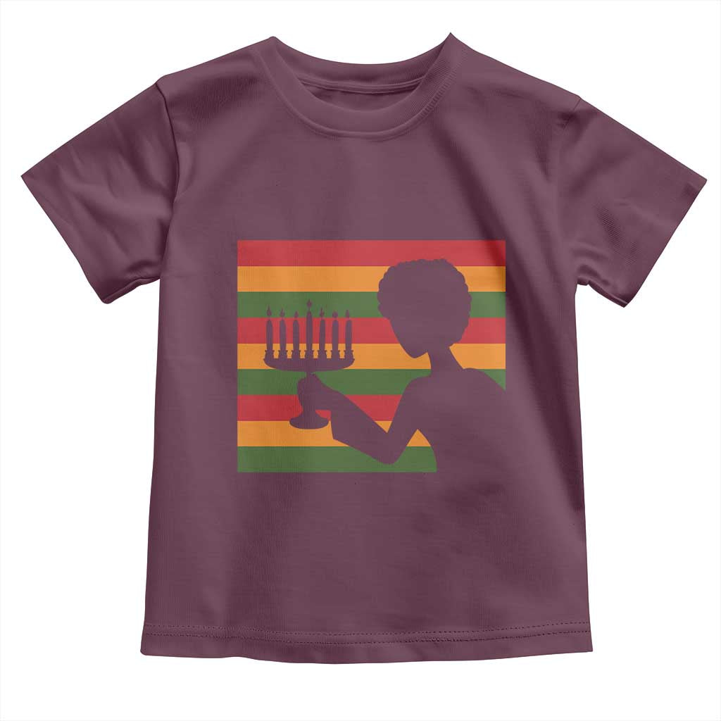 Kwanzaa Umoja Family African Woman Seven Principles Gift Toddler T Shirt TS12 Maroon Print Your Wear