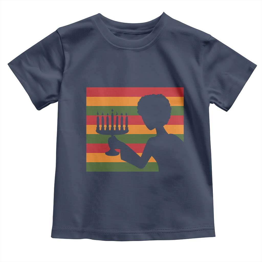 Kwanzaa Umoja Family African Woman Seven Principles Gift Toddler T Shirt TS12 Navy Print Your Wear