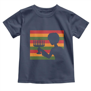 Kwanzaa Umoja Family African Woman Seven Principles Gift Toddler T Shirt TS12 Navy Print Your Wear