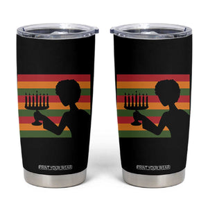 Kwanzaa Umoja Family African Woman Seven Principles Gift Tumbler Cup TS12 Black Print Your Wear