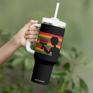 Kwanzaa Umoja Family African Woman Seven Principles Gift Tumbler With Handle - Print Your Wear