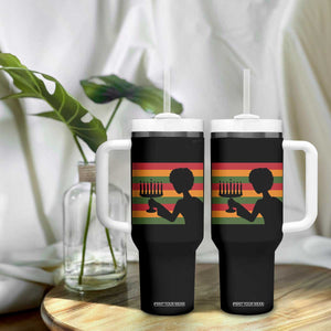 Kwanzaa Umoja Family African Woman Seven Principles Gift Tumbler With Handle - Print Your Wear