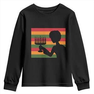 Kwanzaa Umoja Family African Woman Seven Principles Gift Youth Sweatshirt TS12 Black Print Your Wear