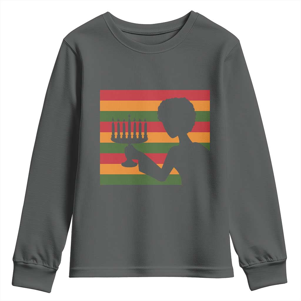 Kwanzaa Umoja Family African Woman Seven Principles Gift Youth Sweatshirt TS12 Dark Heather Print Your Wear