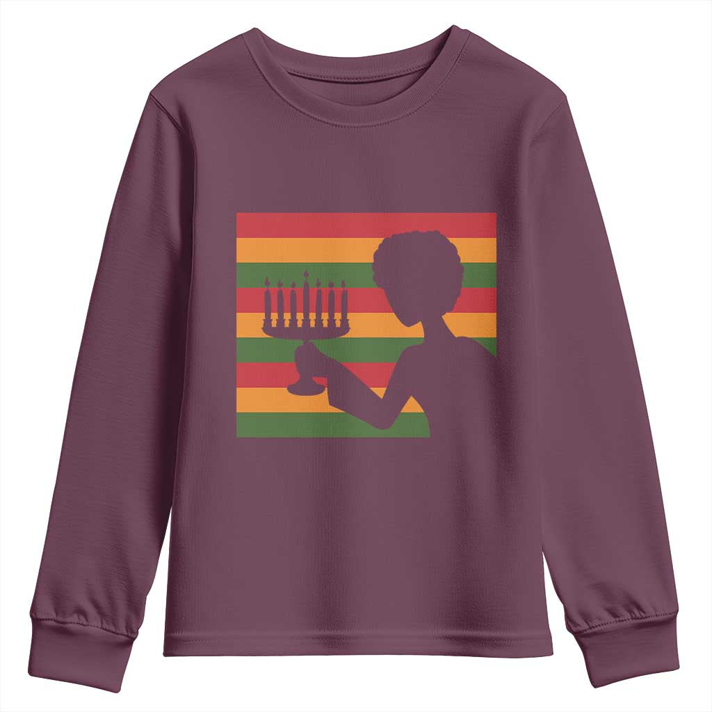 Kwanzaa Umoja Family African Woman Seven Principles Gift Youth Sweatshirt TS12 Maroon Print Your Wear