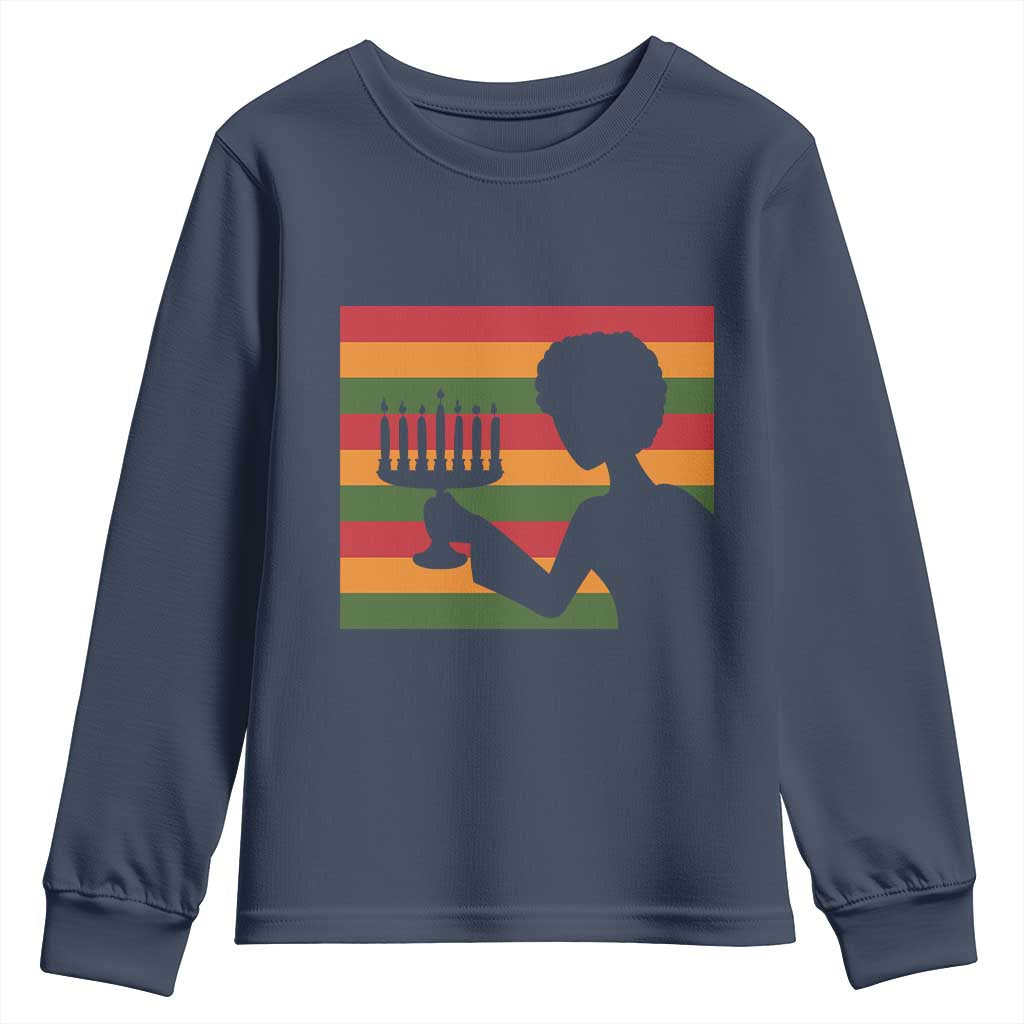 Kwanzaa Umoja Family African Woman Seven Principles Gift Youth Sweatshirt TS12 Navy Print Your Wear
