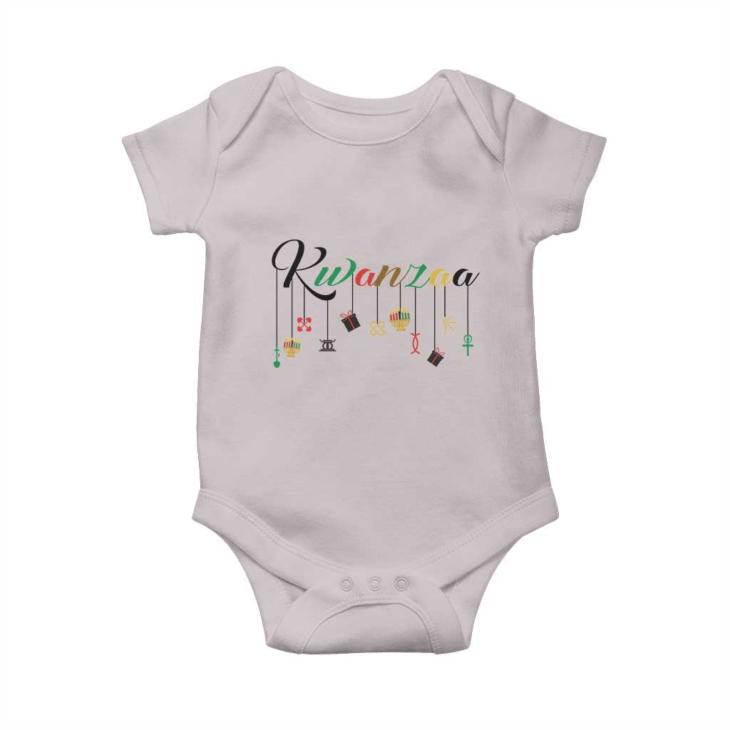 Kwanzaa Baby Onesie Lights Of Unity Seven Principles Heritage Gift TS12 Ice Gray Print Your Wear