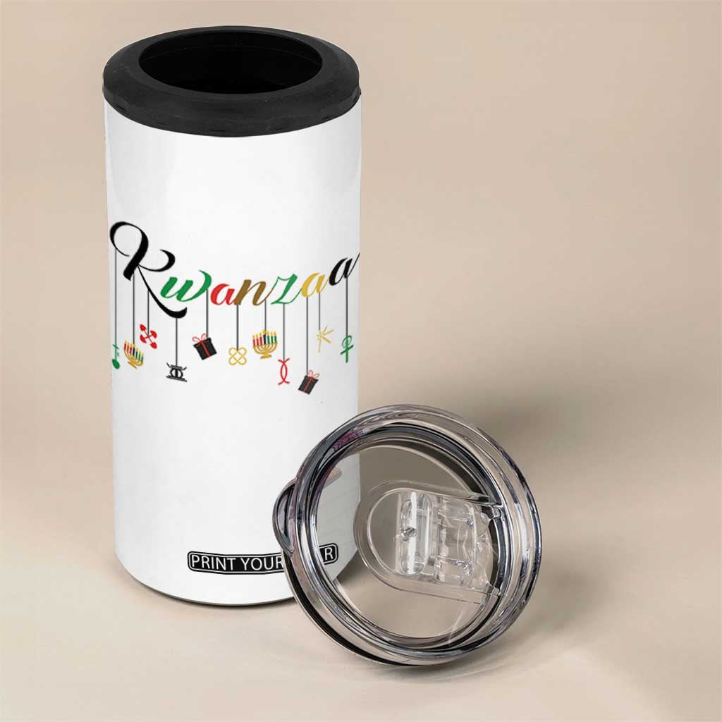 Kwanzaa 4 in 1 Can Cooler Tumbler Lights Of Unity Seven Principles Heritage Gift TS12 Print Your Wear