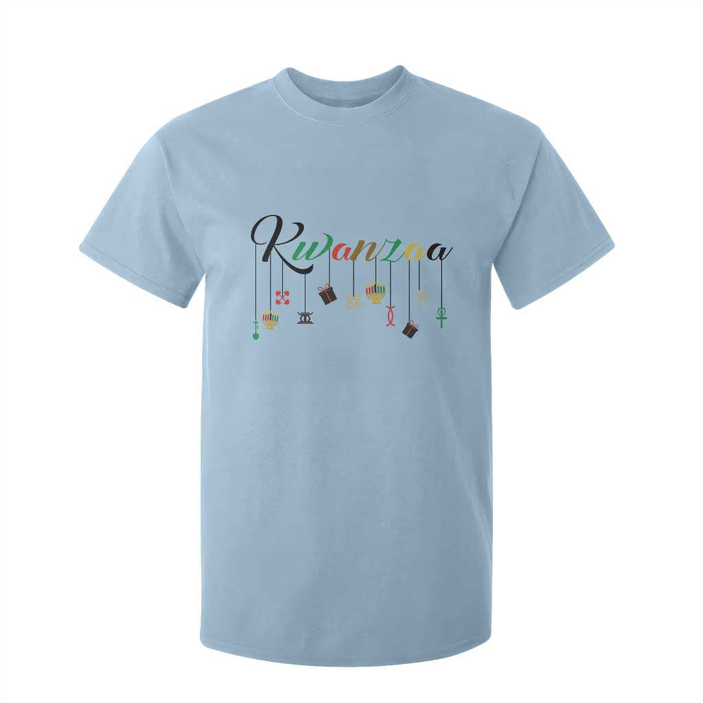 Kwanzaa T Shirt For Kid Lights Of Unity Seven Principles Heritage Gift TS12 Light Blue Print Your Wear