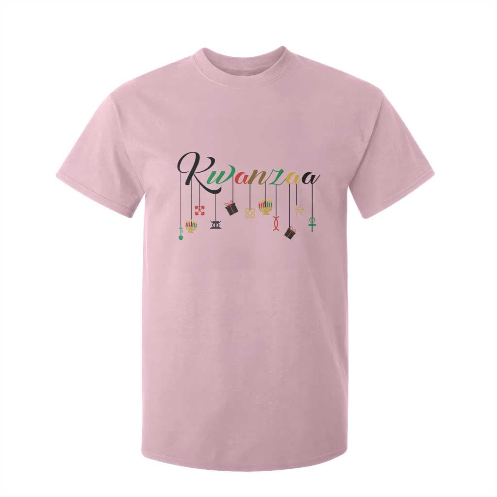 Kwanzaa T Shirt For Kid Lights Of Unity Seven Principles Heritage Gift TS12 Light Pink Print Your Wear