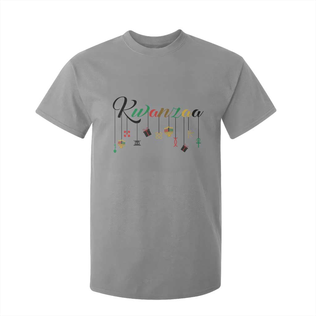 Kwanzaa T Shirt For Kid Lights Of Unity Seven Principles Heritage Gift TS12 Sport Gray Print Your Wear