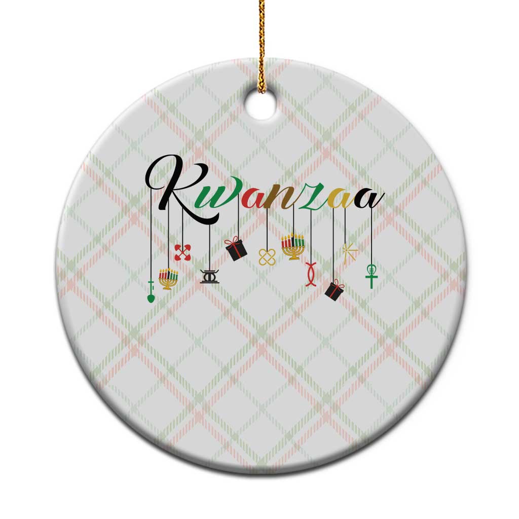 Kwanzaa Ceramic Ornament Lights Of Unity Seven Principles Heritage Gift TS12 1pc Christmas Plaid Print Your Wear
