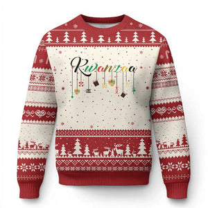 Kwanzaa Ugly Christmas Sweater Lights Of Unity Seven Principles Heritage Gift TS12 Beige Red Print Your Wear