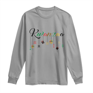 Kwanzaa Long Sleeve Shirt Lights Of Unity Seven Principles Heritage Gift TS12 Sport Gray Print Your Wear