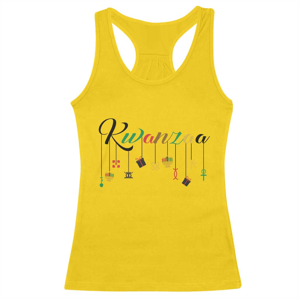 Kwanzaa Racerback Tank Top Lights Of Unity Seven Principles Heritage Gift TS12 Daisy Print Your Wear