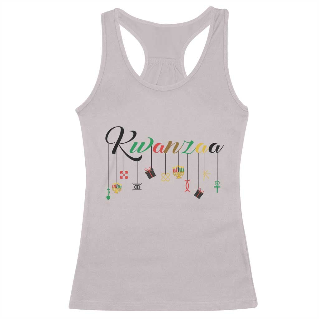 Kwanzaa Racerback Tank Top Lights Of Unity Seven Principles Heritage Gift TS12 Ice Gray Print Your Wear