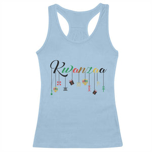 Kwanzaa Racerback Tank Top Lights Of Unity Seven Principles Heritage Gift TS12 Light Blue Print Your Wear