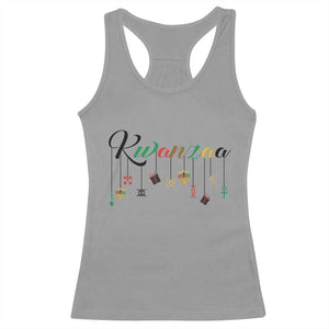 Kwanzaa Racerback Tank Top Lights Of Unity Seven Principles Heritage Gift TS12 Sport Gray Print Your Wear