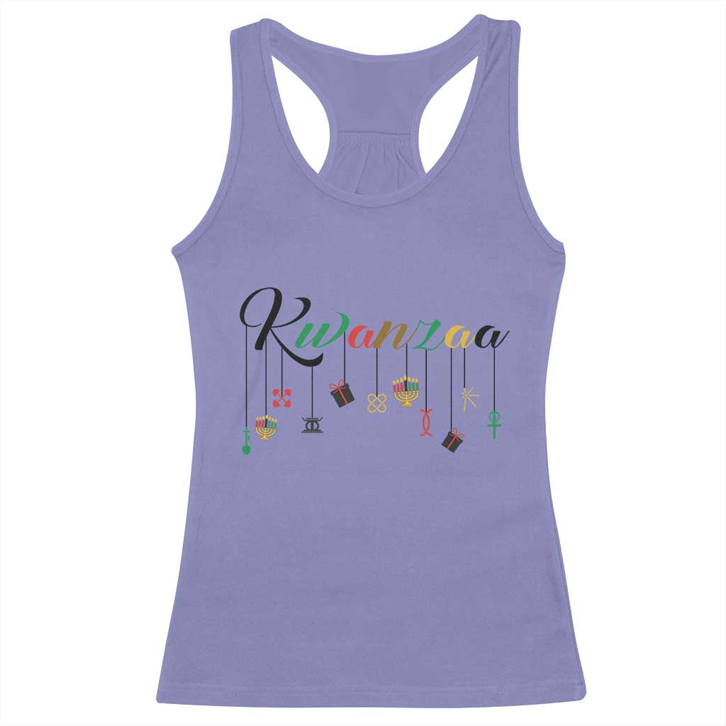 Kwanzaa Racerback Tank Top Lights Of Unity Seven Principles Heritage Gift TS12 Violet Print Your Wear