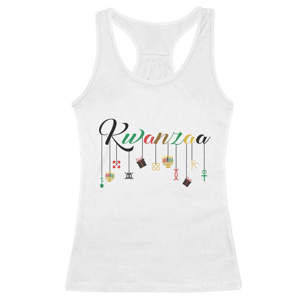 Kwanzaa Racerback Tank Top Lights Of Unity Seven Principles Heritage Gift TS12 White Print Your Wear