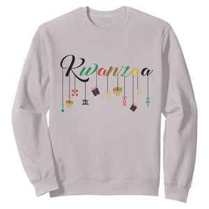 Kwanzaa Sweatshirt Lights Of Unity Seven Principles Heritage Gift TS12 Ice Gray Print Your Wear