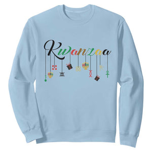 Kwanzaa Sweatshirt Lights Of Unity Seven Principles Heritage Gift TS12 Light Blue Print Your Wear