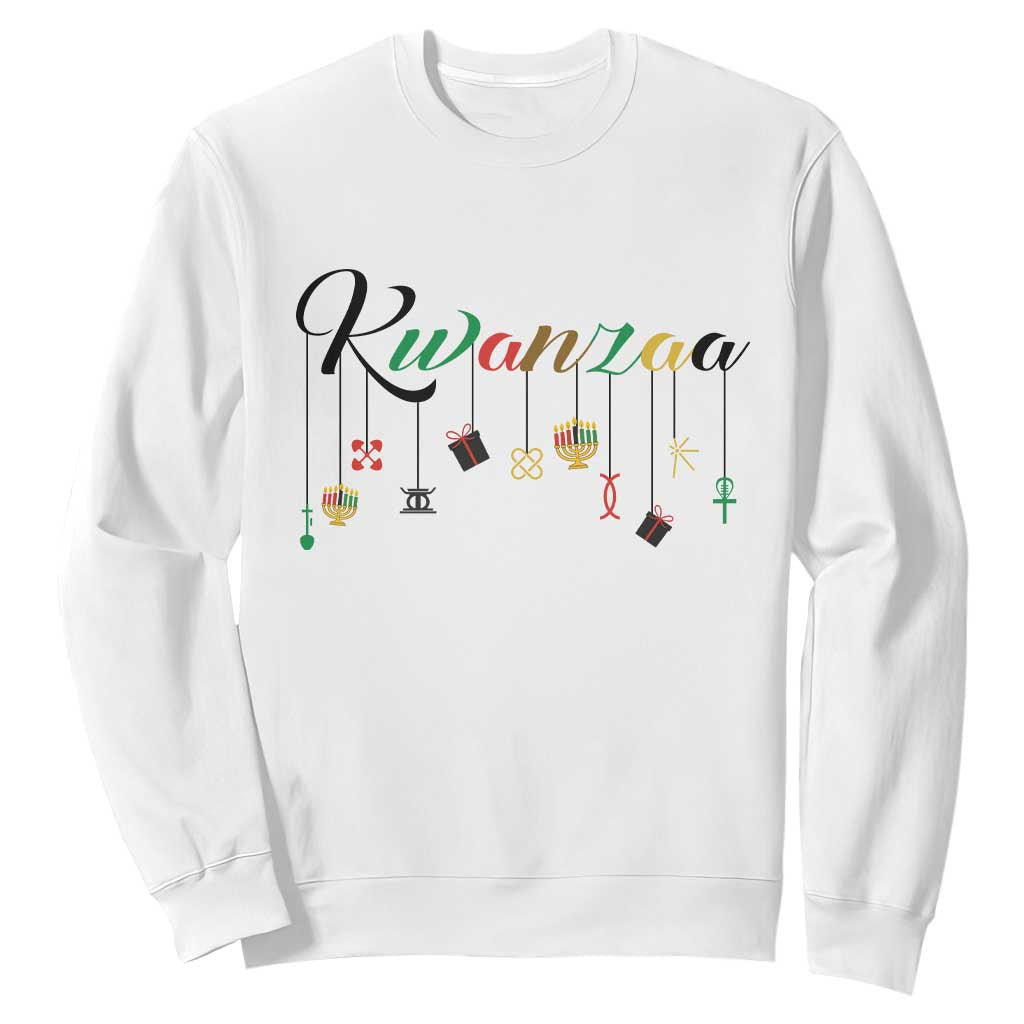 Kwanzaa Sweatshirt Lights Of Unity Seven Principles Heritage Gift TS12 White Print Your Wear