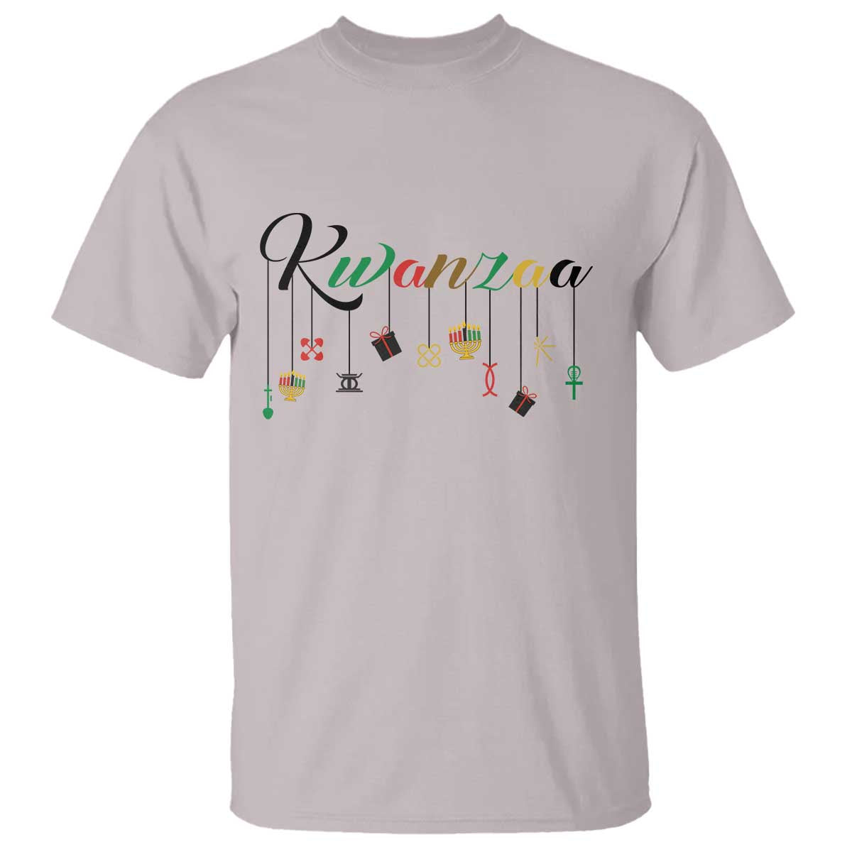 Kwanzaa T Shirt Lights Of Unity Seven Principles Heritage Gift TS12 Ice Gray Print Your Wear