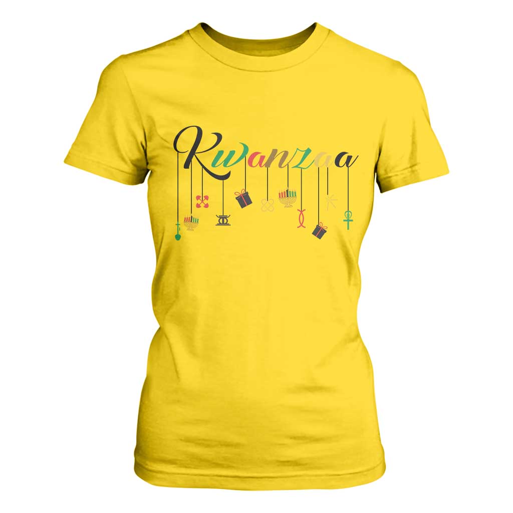Kwanzaa T Shirt For Women Lights Of Unity Seven Principles Heritage Gift TS12 Daisy Print Your Wear