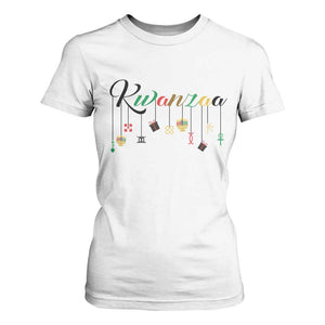 Kwanzaa T Shirt For Women Lights Of Unity Seven Principles Heritage Gift TS12 White Print Your Wear