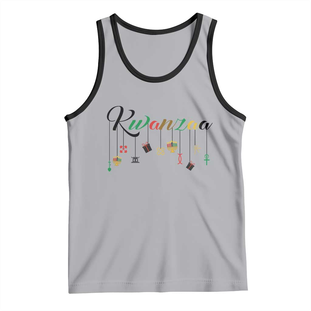 Kwanzaa Tank Top Lights Of Unity Seven Principles Heritage Gift TS12 Athletic Heather Black Print Your Wear