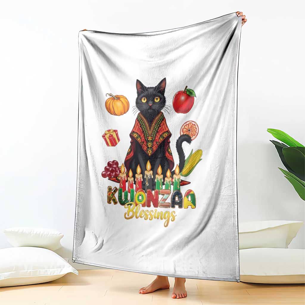 Kwanzaa Blessings Throw Blanket Funny Cat African Heritage Gift TS12 Print Your Wear