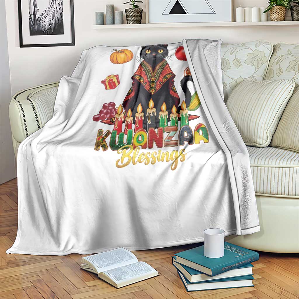 Kwanzaa Blessings Throw Blanket Funny Cat African Heritage Gift TS12 Print Your Wear
