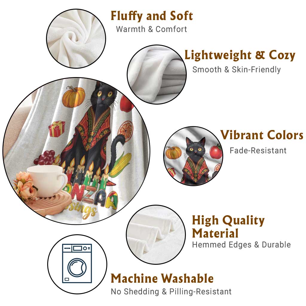 Kwanzaa Blessings Throw Blanket Funny Cat African Heritage Gift TS12 Print Your Wear