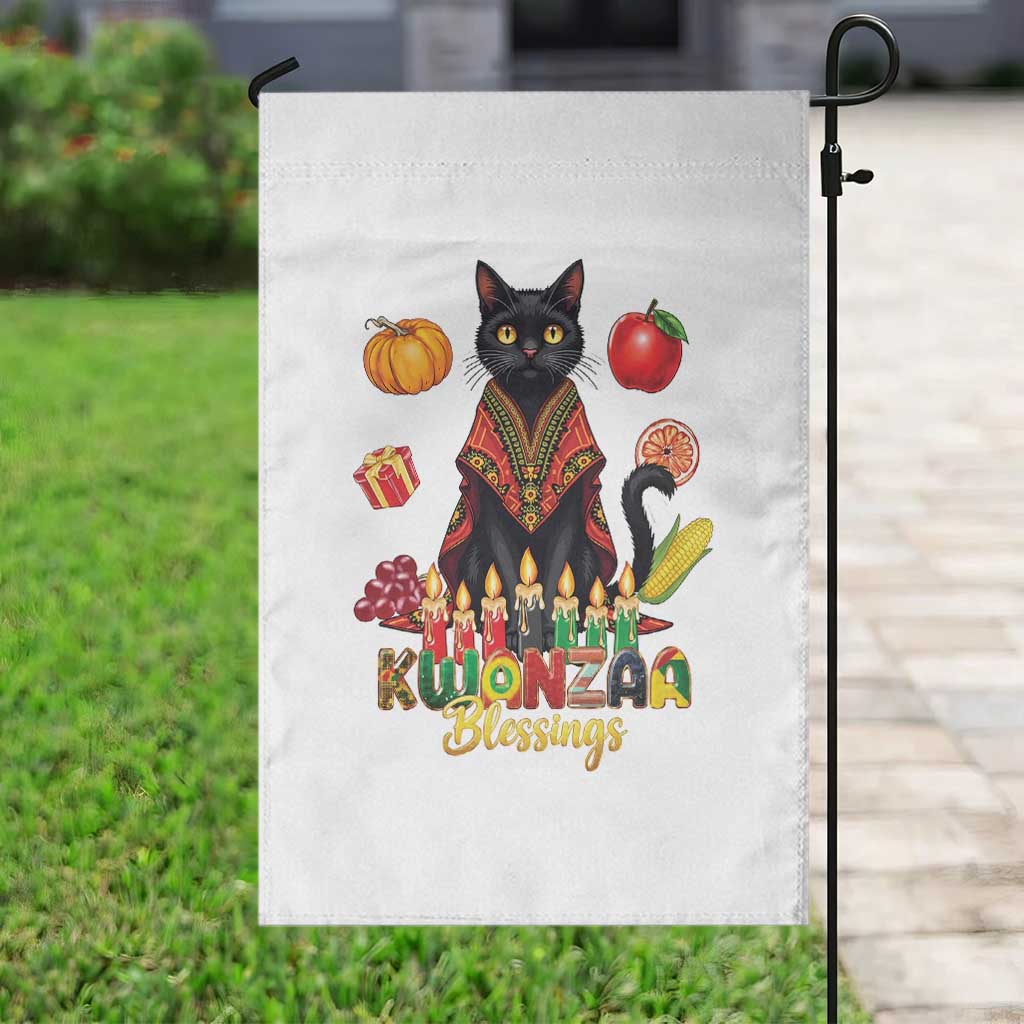 Kwanzaa Blessings Garden Flag Funny Cat African Heritage Gift TS12 Print Your Wear
