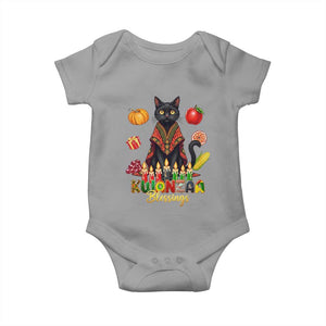 Kwanzaa Blessings Baby Onesie Funny Cat African Heritage Gift TS12 Sport Gray Print Your Wear