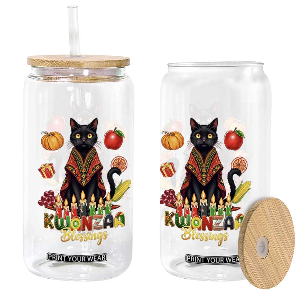 Kwanzaa Blessings Glass Can Funny Cat African Heritage Gift TS12 Print Your Wear
