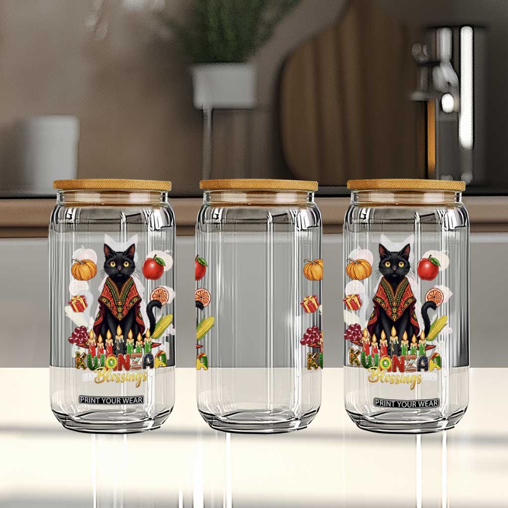 Kwanzaa Blessings Glass Can Funny Cat African Heritage Gift TS12 Print Your Wear