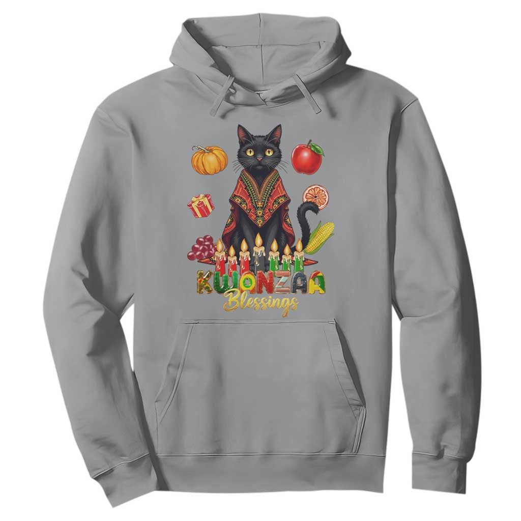 Kwanzaa Blessings Hoodie Funny Cat African Heritage Gift TS12 Sport Gray Print Your Wear