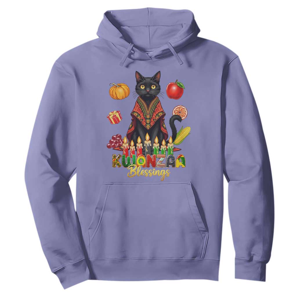 Kwanzaa Blessings Hoodie Funny Cat African Heritage Gift TS12 Violet Print Your Wear