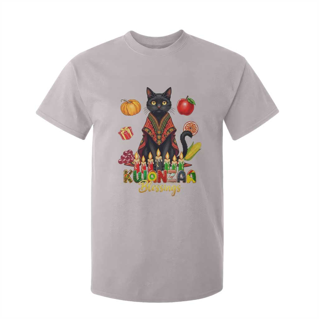 Kwanzaa Blessings T Shirt For Kid Funny Cat African Heritage Gift TS12 Ice Gray Print Your Wear