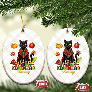 Kwanzaa Blessings Ceramic Ornament Funny Cat African Heritage Gift TS12 Print Your Wear